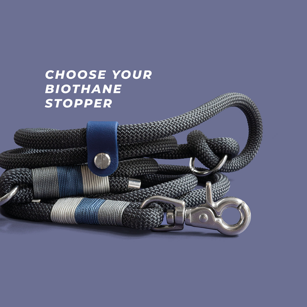 Charcoal rope leash