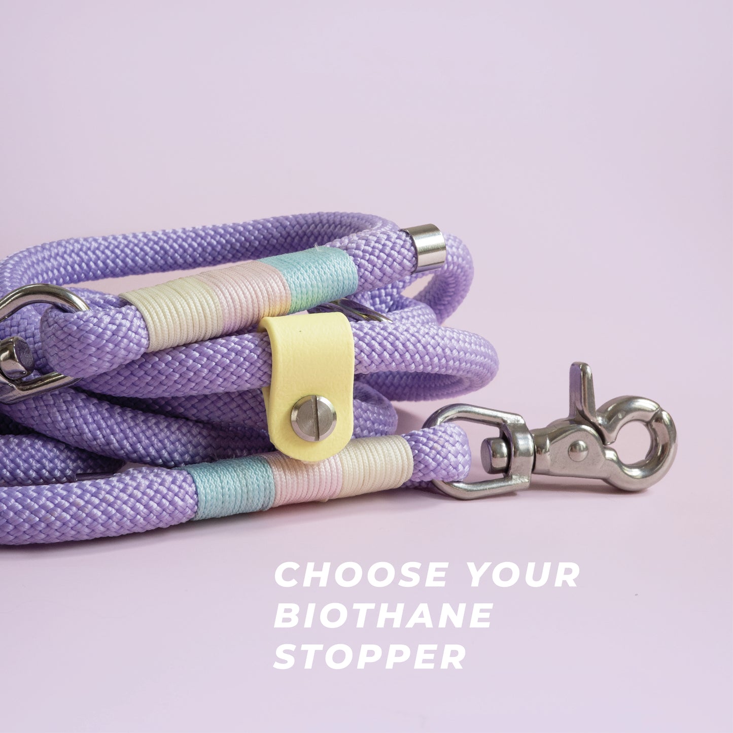 Lilac rope leash