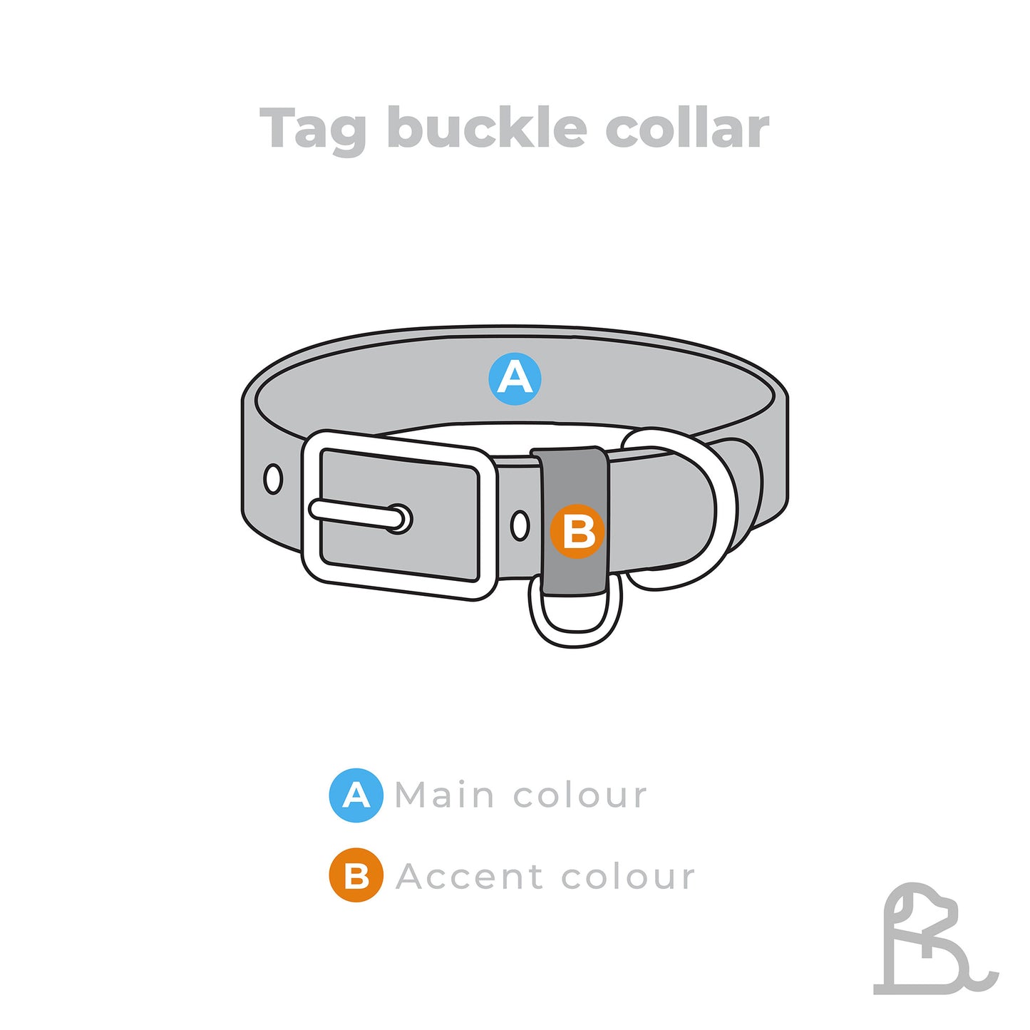 1/2" Tag Buckle collar
