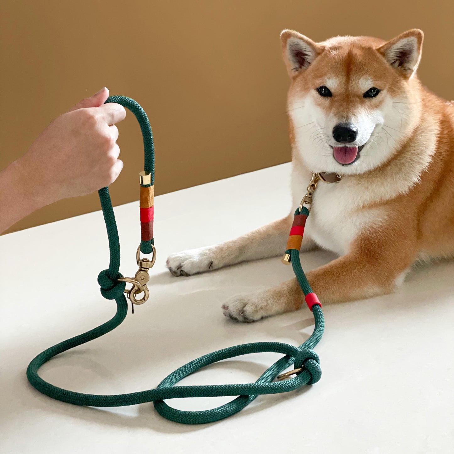 Forest Green Rope leash